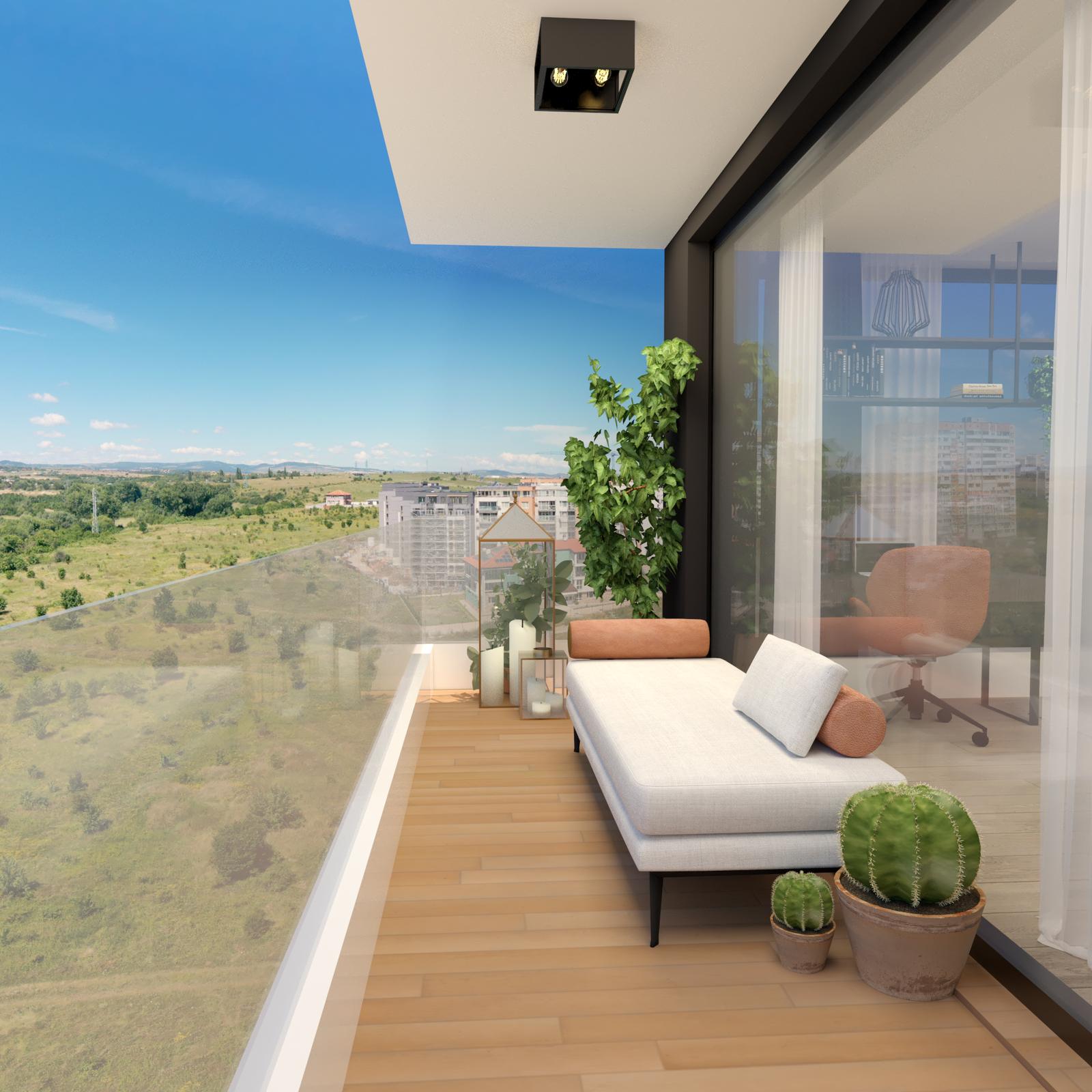 Terrace with a daybed