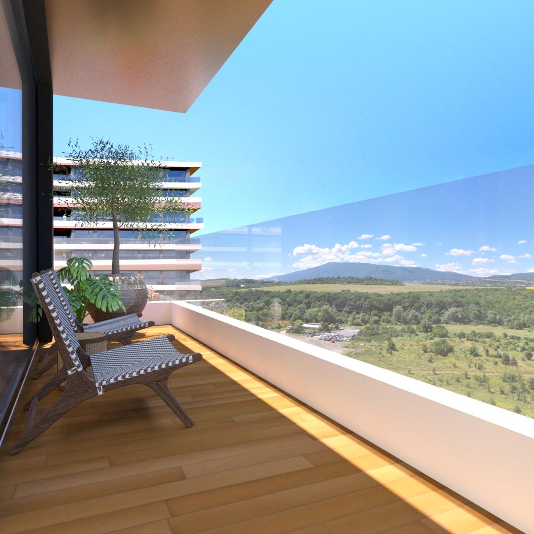 Terrace with a view of Vitosha