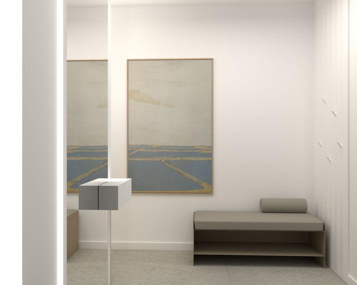 Hall with a painting of the salt flats